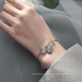 Stainless Steel Charm Gold Plated Punk Adjustable Vintage Butterfly Charm Bracelet Women Bracelet &Bangle